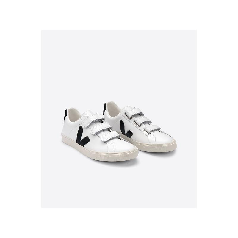 Zapatillas Veja Hombre Madrid - Esplar Tenis Blancas Negras Cuero ES94603